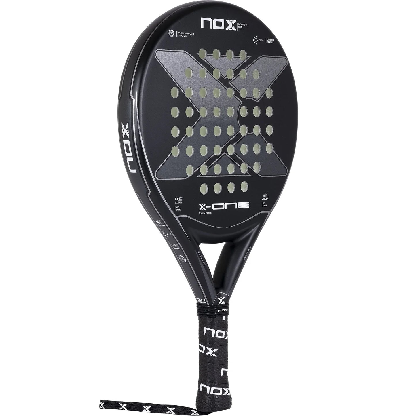 NOX PADEL RACKET - Round Shape in color black/grey.